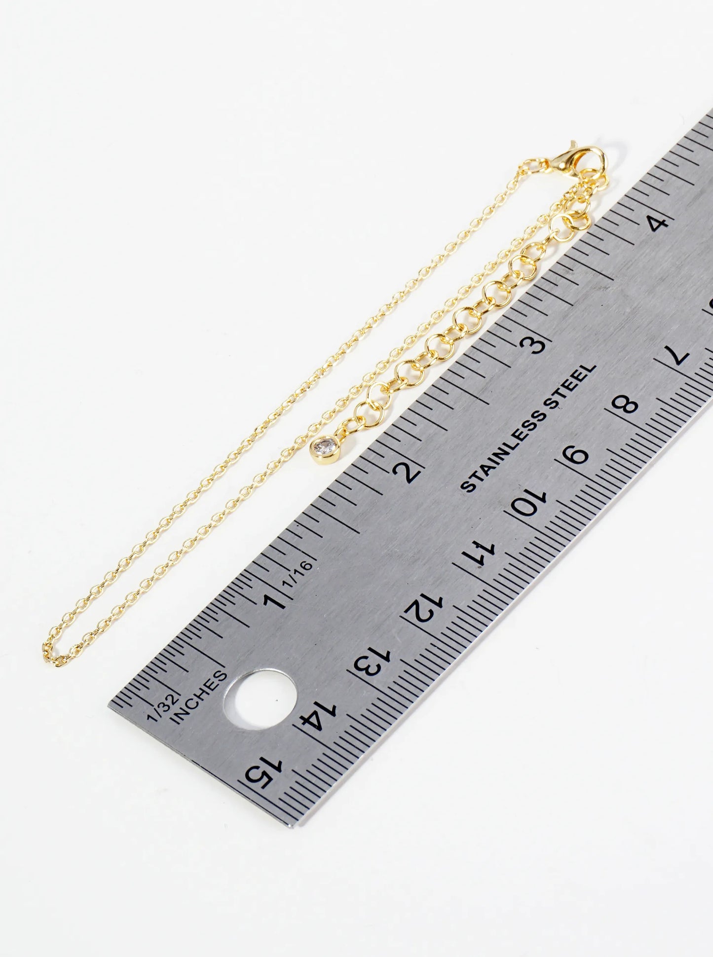 18K Gold Dipped 1mm Classic Brass Chain Anklet