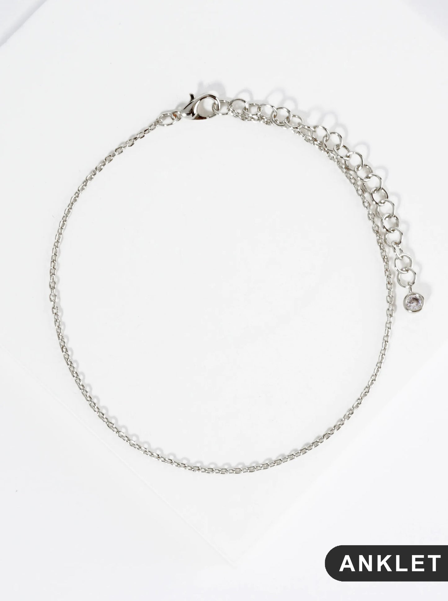 18K Gold Dipped 1mm Classic Brass Chain Anklet