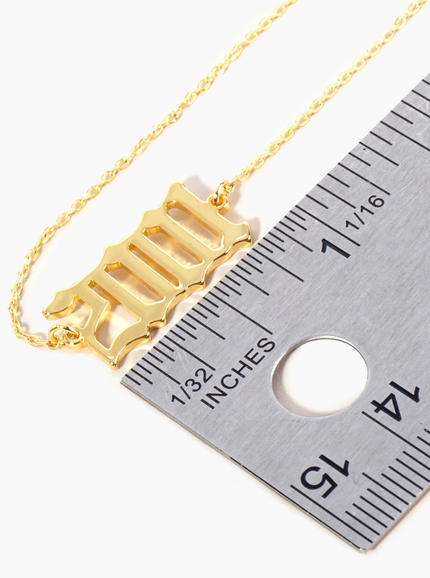 18K Gold Dipped 2001 Birth Year Brass Chain Anklet