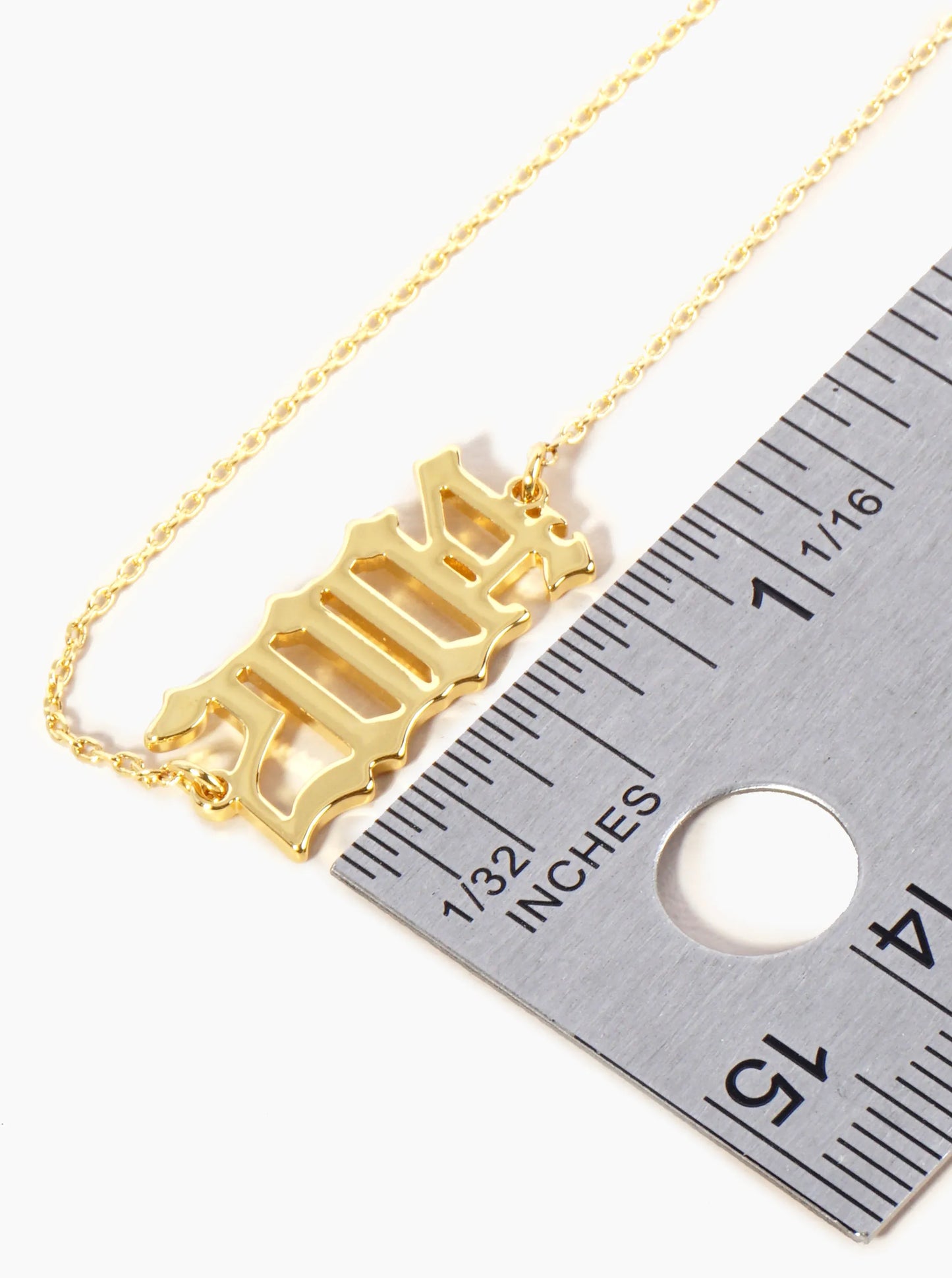 18K Gold Dipped 2004 Birth Year Brass Chain Anklet