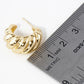 18K Gold Dipped 20mm Brass Croissant Hoop Earrings