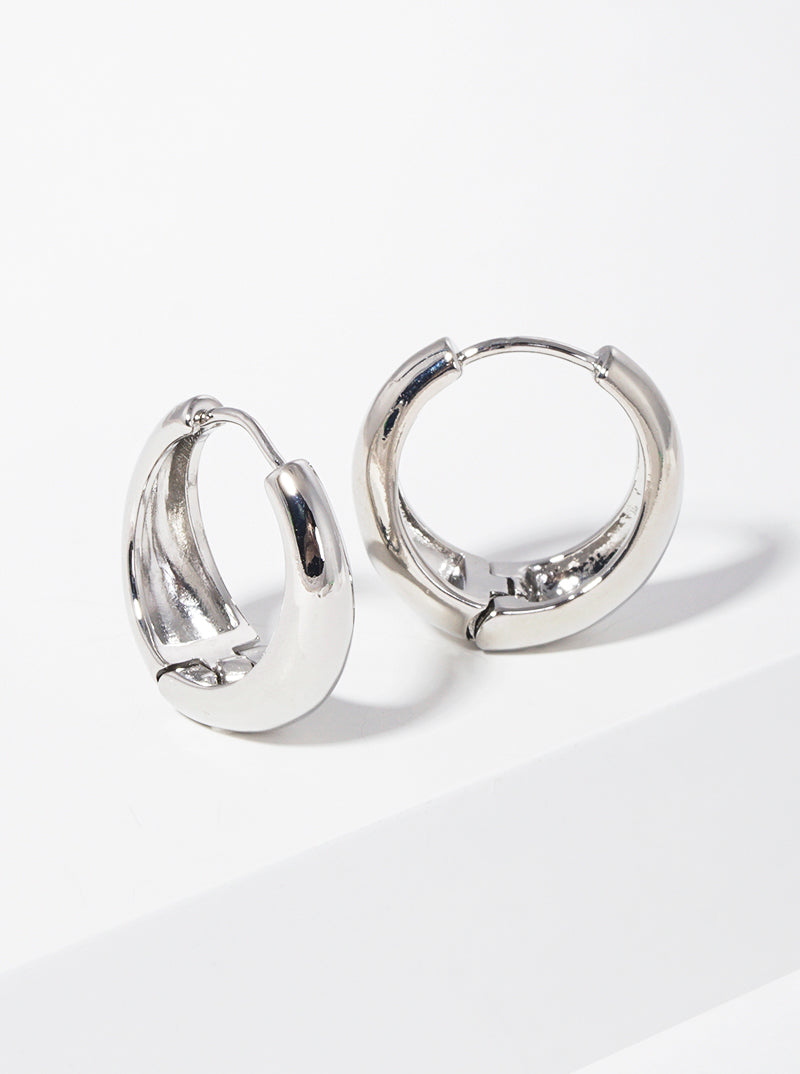 18K Gold Dipped 20mm Brass Huggie Hoop Earrings