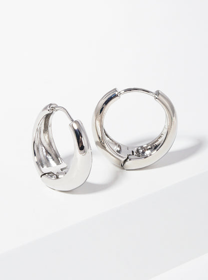 18K Gold Dipped 20mm Brass Huggie Hoop Earrings