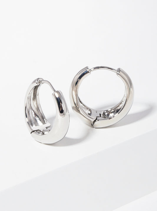 18K Gold Dipped 20mm Brass Huggie Hoop Earrings