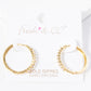 18K Gold Dipped 20mm CZ Pave Huggie Hoop Earrings