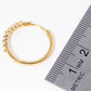 18K Gold Dipped 20mm CZ Pave Huggie Hoop Earrings