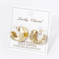 18K Gold Dipped 20mm Chunky Organic Tapered Hoop Earrings
