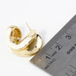 18K Gold Dipped 20mm Chunky Organic Tapered Hoop Earrings