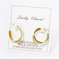 18K Gold Dipped 20mm Crossover Hoop Earrings