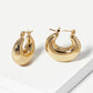 18K Gold Dipped 20mm Puffy Hoop Earrings