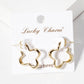 18K Gold Dipped 20mm Quatrefoil Open Hoop Earrings