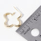 18K Gold Dipped 20mm Quatrefoil Open Hoop Earrings
