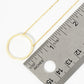 18K Gold Dipped 20mm Wire Circle Pendant Necklace