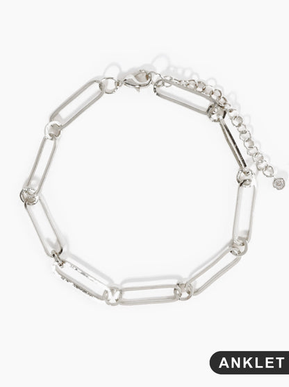 18K Gold Dipped 21mm Link Chain Brass Anklet