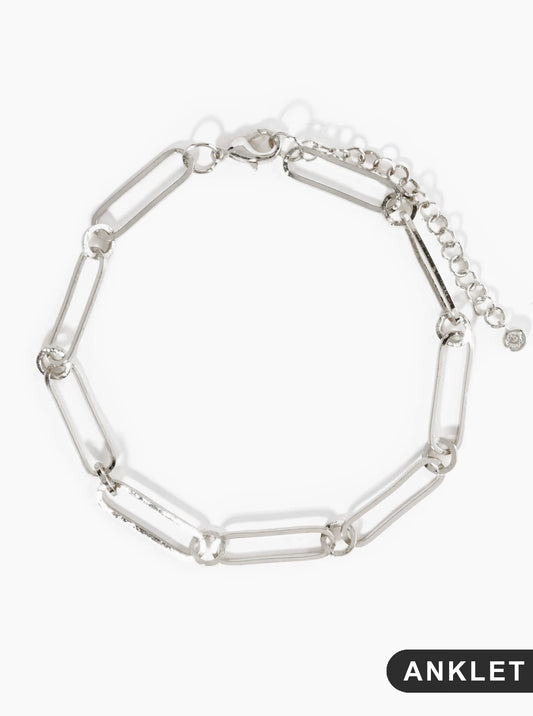 18K Gold Dipped 21mm Link Chain Brass Anklet