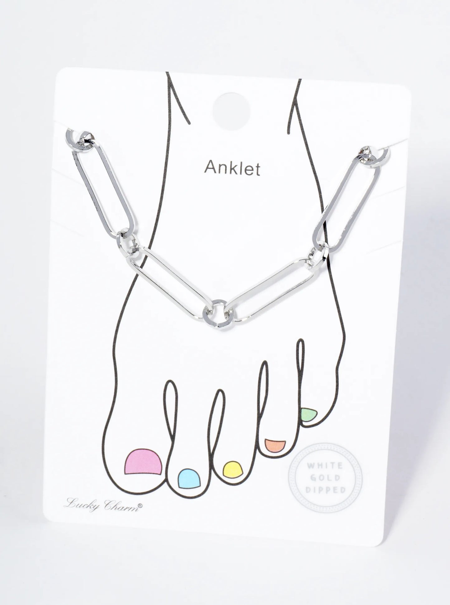 18K Gold Dipped 21mm Link Chain Brass Anklet