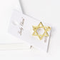 18K Gold Dipped 21mm Star Of David Adjustable Ring