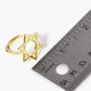 18K Gold Dipped 21mm Star Of David Adjustable Ring