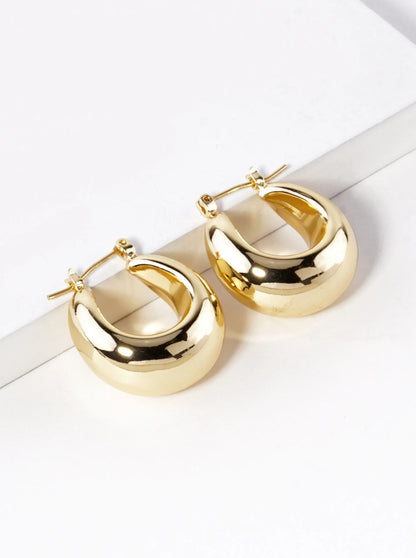 18K Gold Dipped 22mm Hollow Hoop Earrings