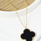 18K Gold Dipped 22mm Quatrefoil Pendant Necklace