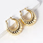 18K Gold Dipped 25mm Croissant Hoop Earrings