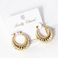 18K Gold Dipped 25mm Croissant Hoop Earrings