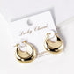 18K Gold Dipped 25mm Hollow Puffy Hoop Earrings
