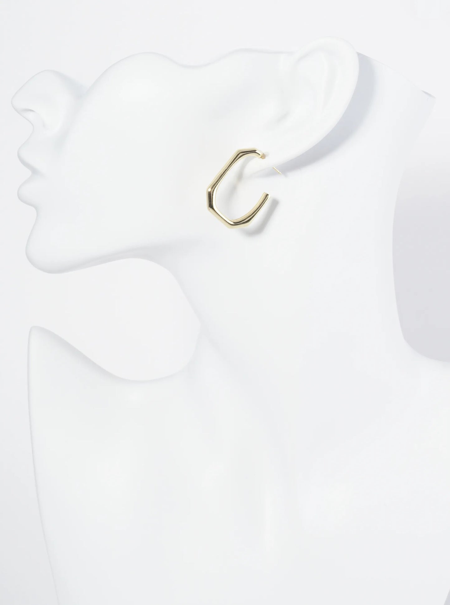 18K Gold Dipped 25mm Octagon Hoop Earrings