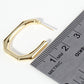 18K Gold Dipped 25mm Octagon Hoop Earrings