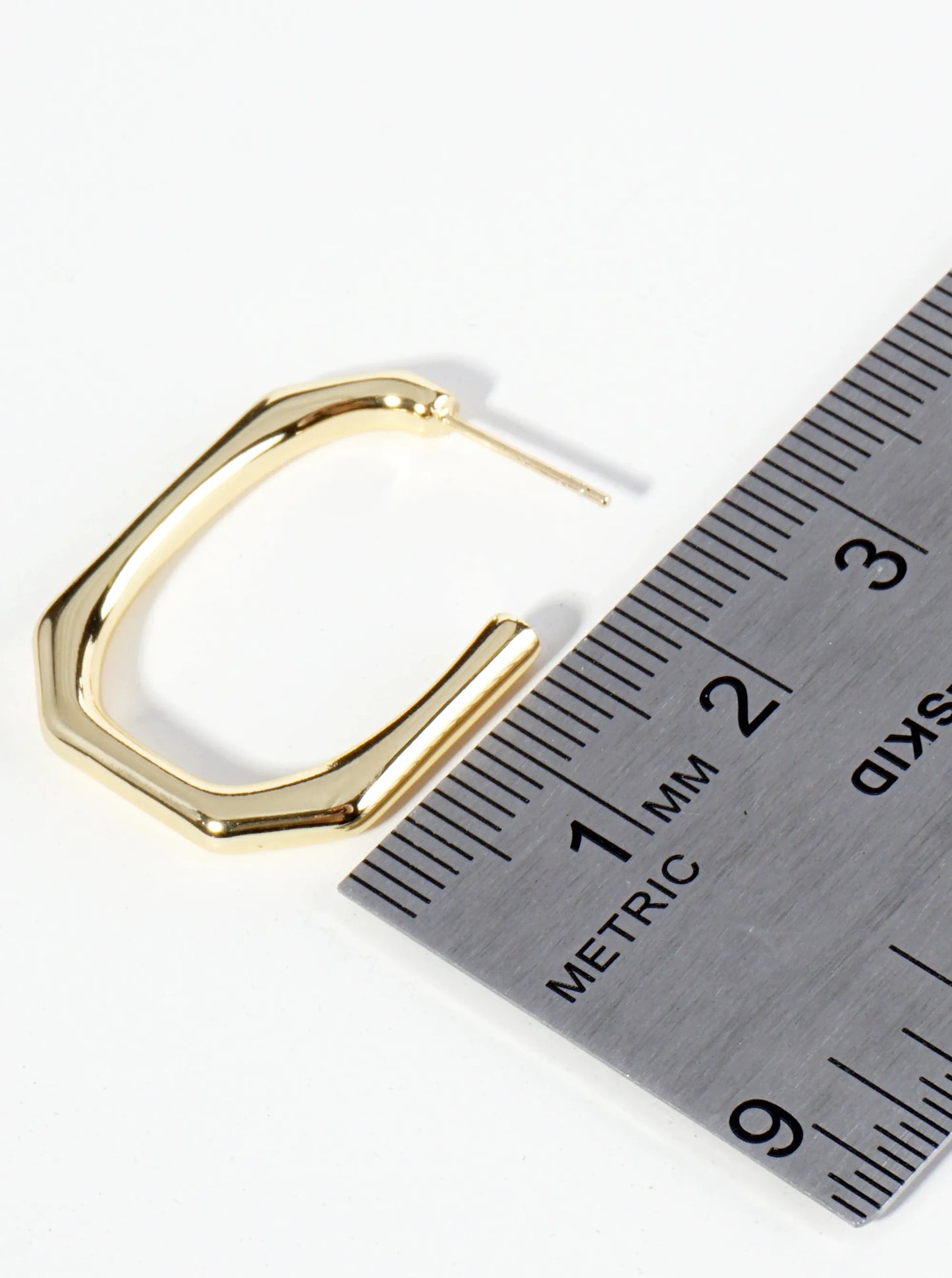 18K Gold Dipped 25mm Octagon Hoop Earrings