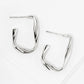 18K Gold Dipped 25mm Twist Rectangle Hoop Earrings