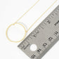 18K Gold Dipped 25mm Wire Circle Pendant Necklace