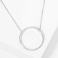 18K Gold Dipped 25mm Wire Circle Pendant Necklace