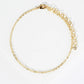 18K Gold Dipped 2mm Classic Brass Chain Anklet