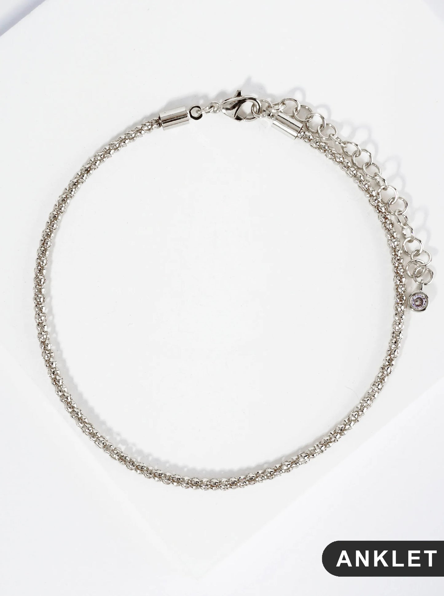 18K Gold Dipped 2mm Unique Brass Chain Anklet