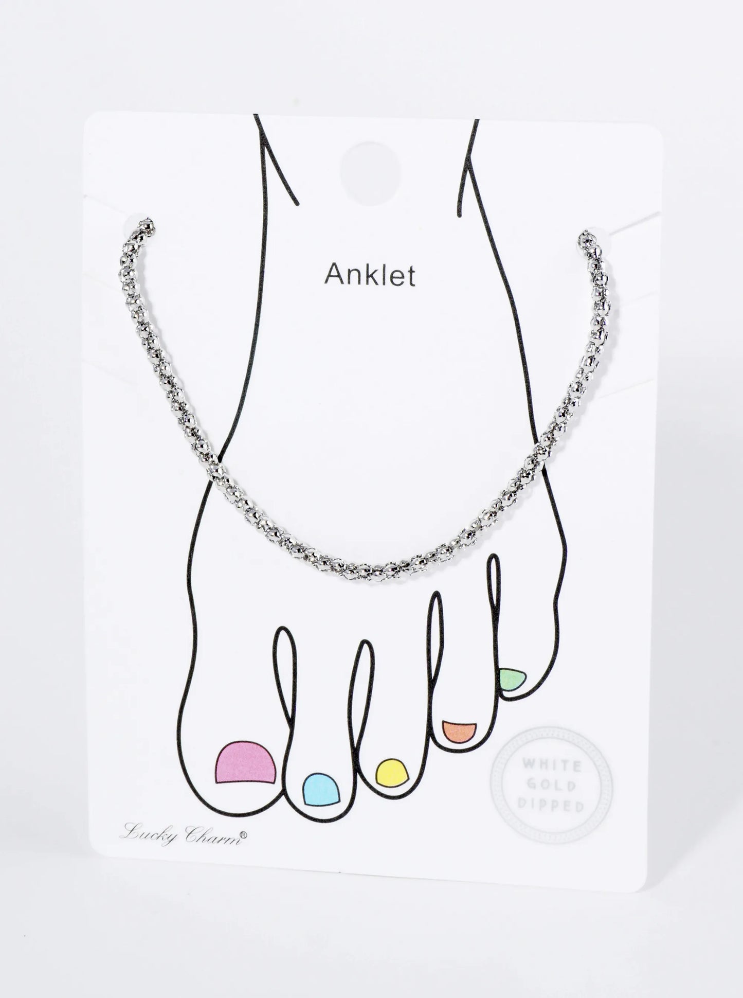 18K Gold Dipped 2mm Unique Brass Chain Anklet