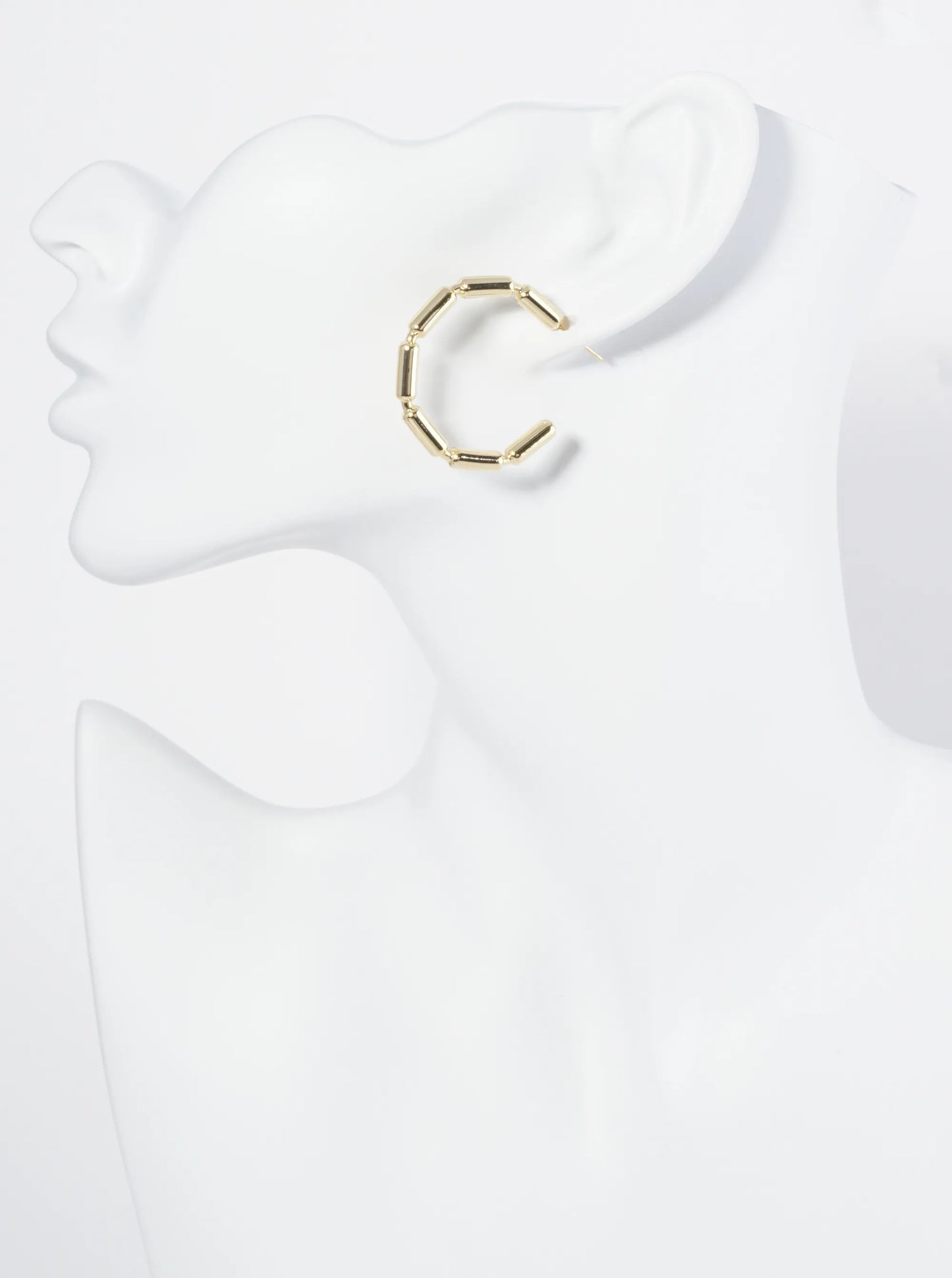 18K Gold Dipped 30mm Chain Hoop Earrings