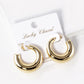 18K Gold Dipped 30mm Hollow Open Hoop Earrings