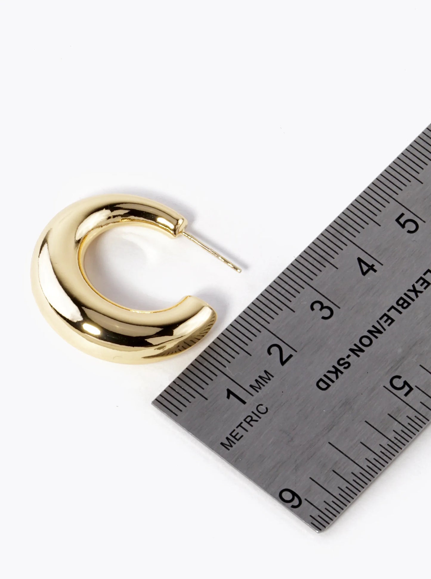 18K Gold Dipped 30mm Hollow Open Hoop Earrings