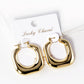 18K Gold Dipped 30mm Hollow Square Hoop Earrings