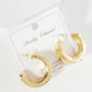 18K Gold Dipped 30mm Hoop Earrings With A Concave Center