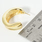 18K Gold Dipped 30mm Hoop Earrings With A Concave Center