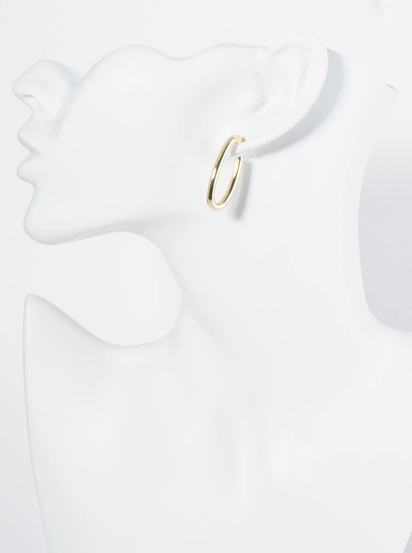 18K Gold Dipped 30mm Oval Hoop Earrings