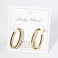 18K Gold Dipped 30mm Oval Hoop Earrings
