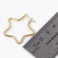 18K Gold Dipped 30mm Star Hoop Earrings