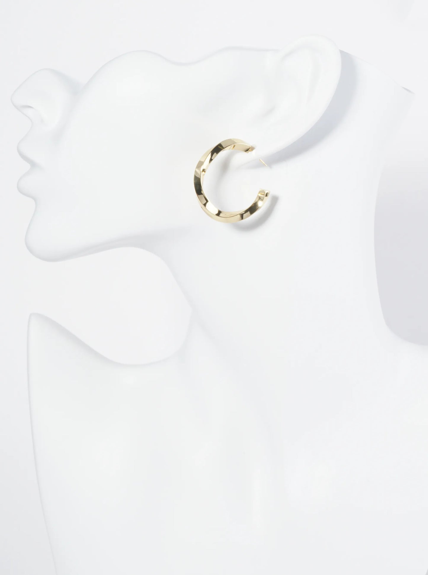 18K Gold Dipped 30mm Twisted Hoop Earrings