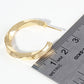 18K Gold Dipped 30mm Twisted Hoop Earrings