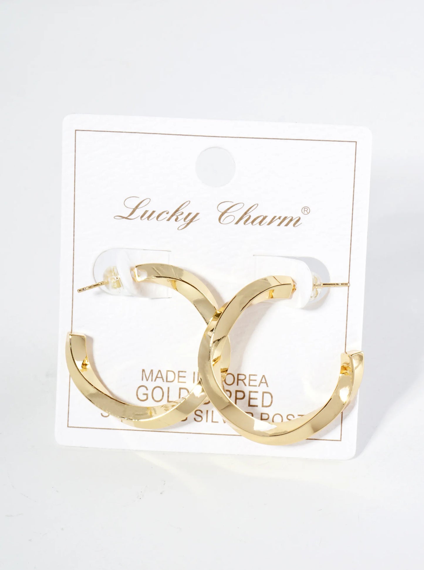 18K Gold Dipped 30mm Twisted Hoop Earrings