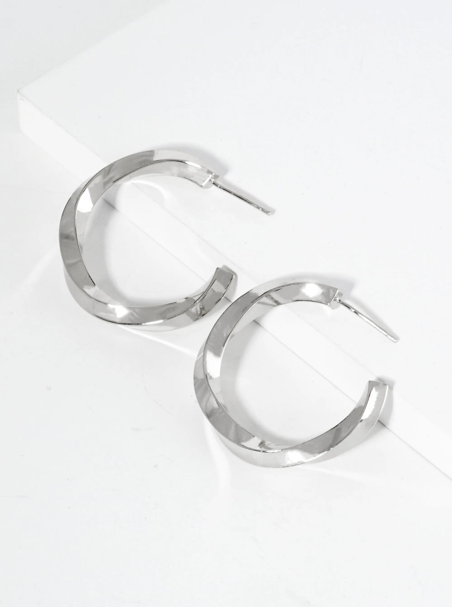 18K Gold Dipped 30mm Twisted Hoop Earrings