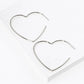 18K Gold Dipped 35mm Heart Shape Lightweight Open Hoop Earrings